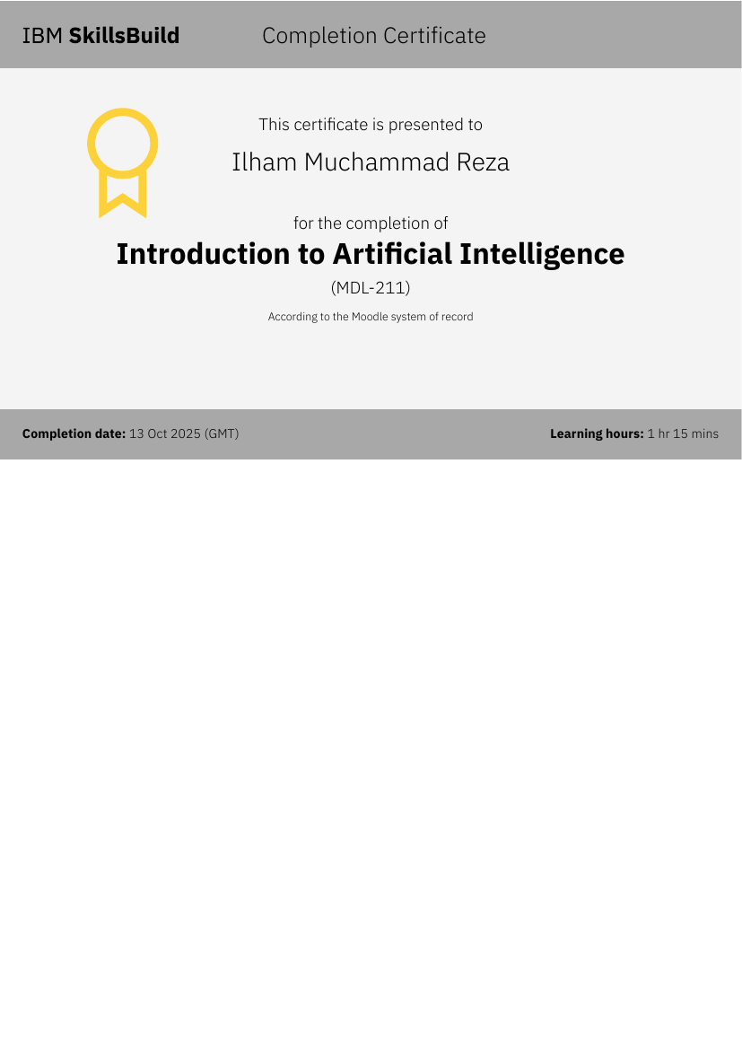 Introduction to Artificial Intelligence