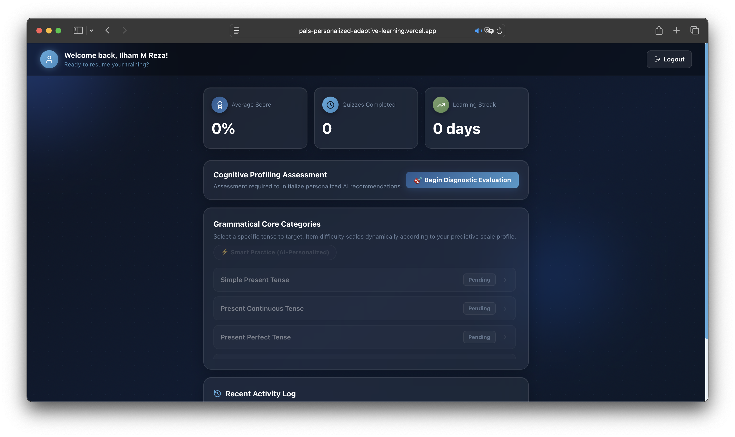 PALS - Personalized Adaptive Learning System
