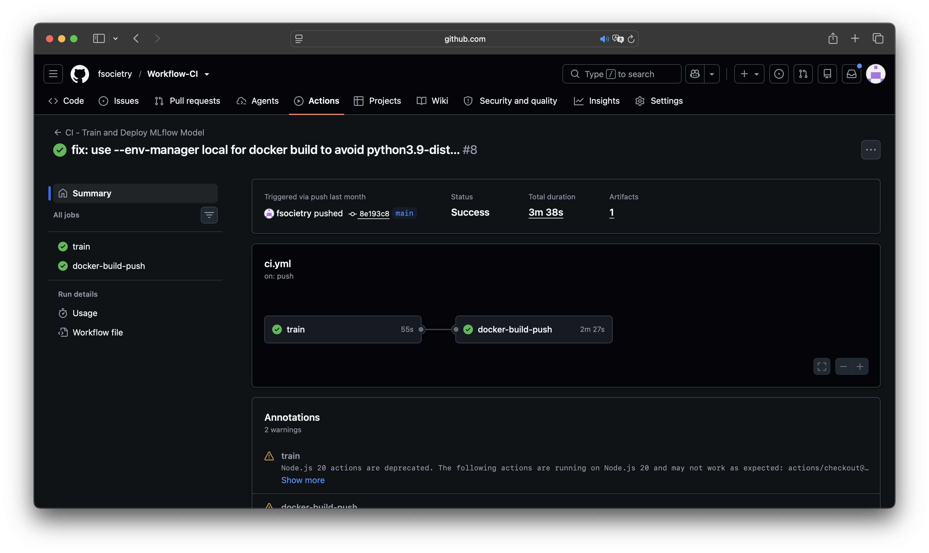 Workflow CI